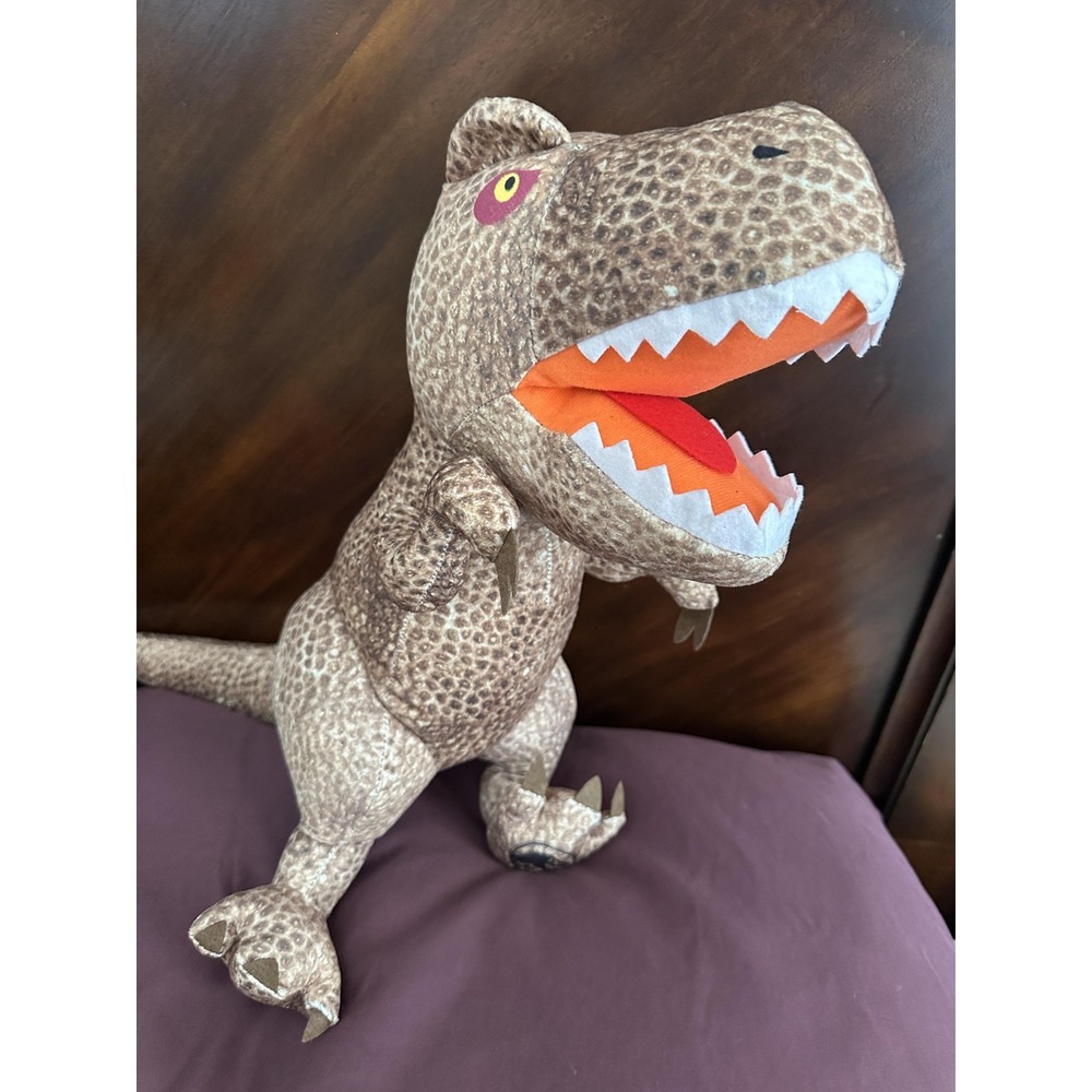 Jurassic World Dominion T-Rex Dinosaur Plush Brown Stuffed Animal Large Toy